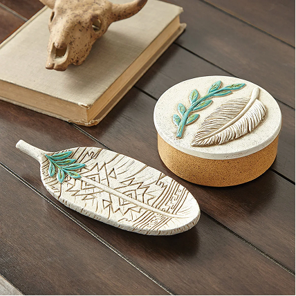 Sage & Sky Keepsake Box & Tray