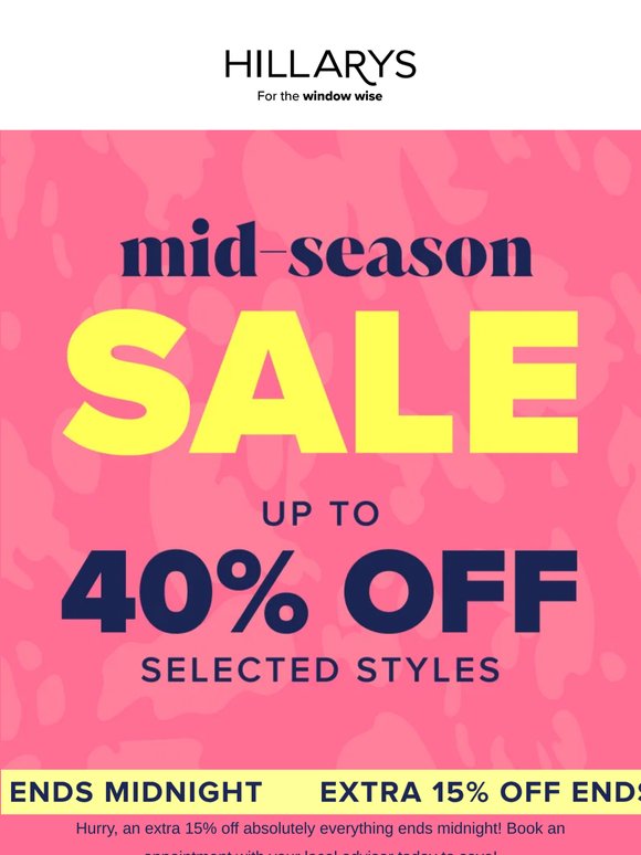 Hurry, extra savings end midnight! ⌛