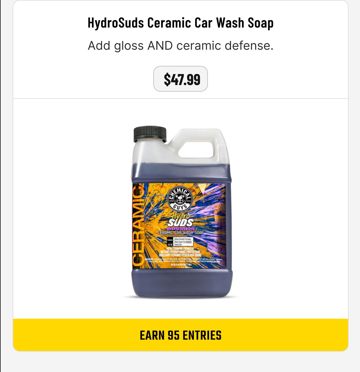 HydroSuds Ceramic Car Wash Soap