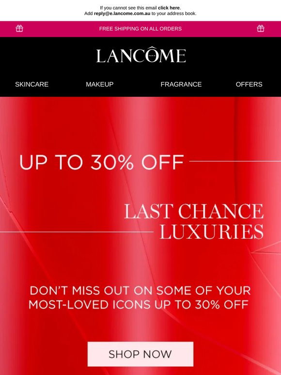 LAST CHANCE: Up to 30% OFF