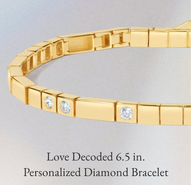 Love Decoded 6.5 in. Personalized Diamond Bracelet