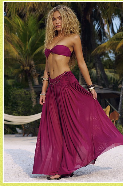 CASTELMOLA SUNSET MAXI SKIRT