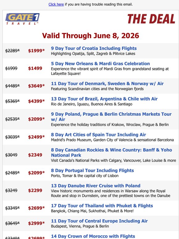 The Deal from Gate 1 Travel