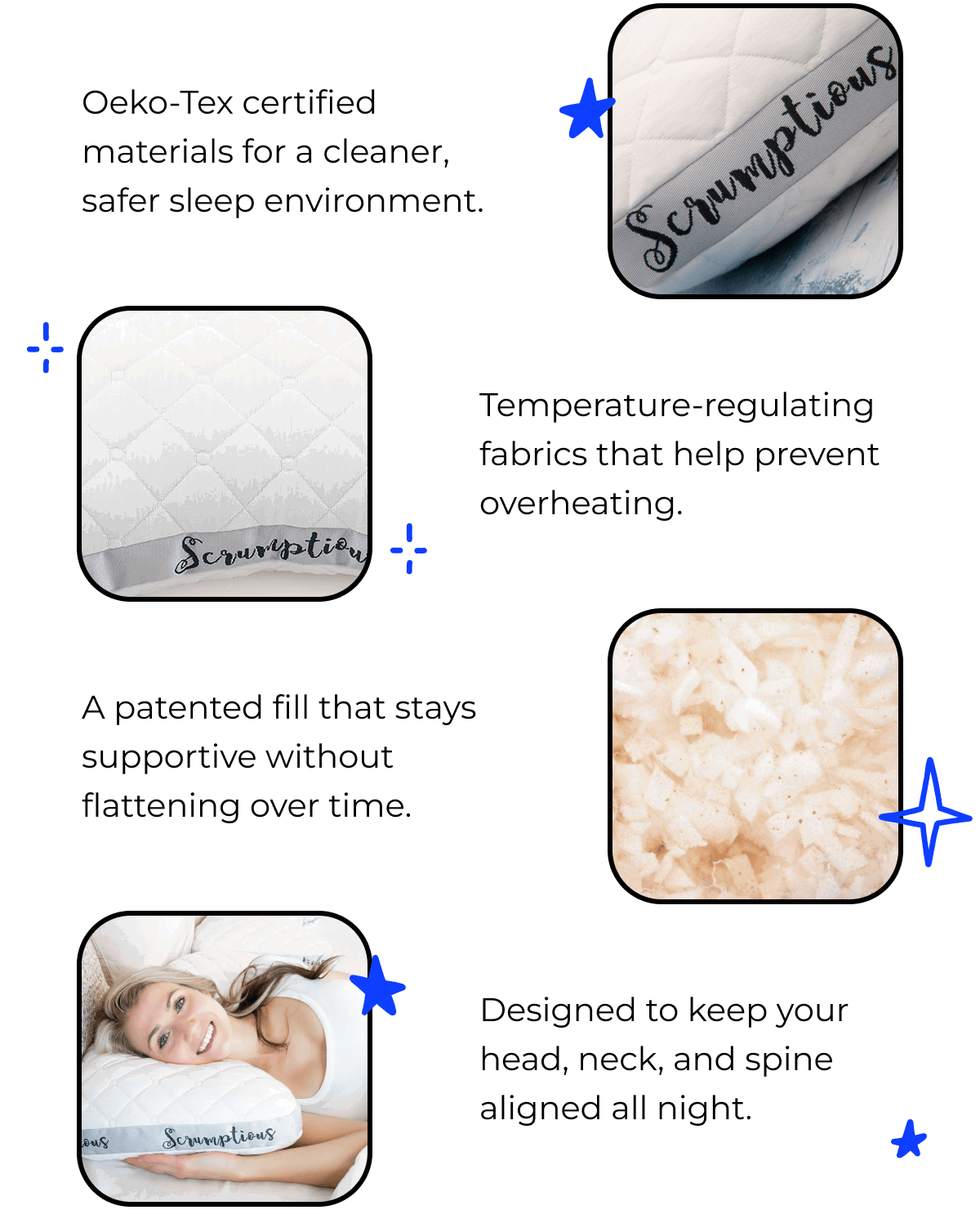 Oeko-Tex certified materials for a cleaner, safer sleep environment.