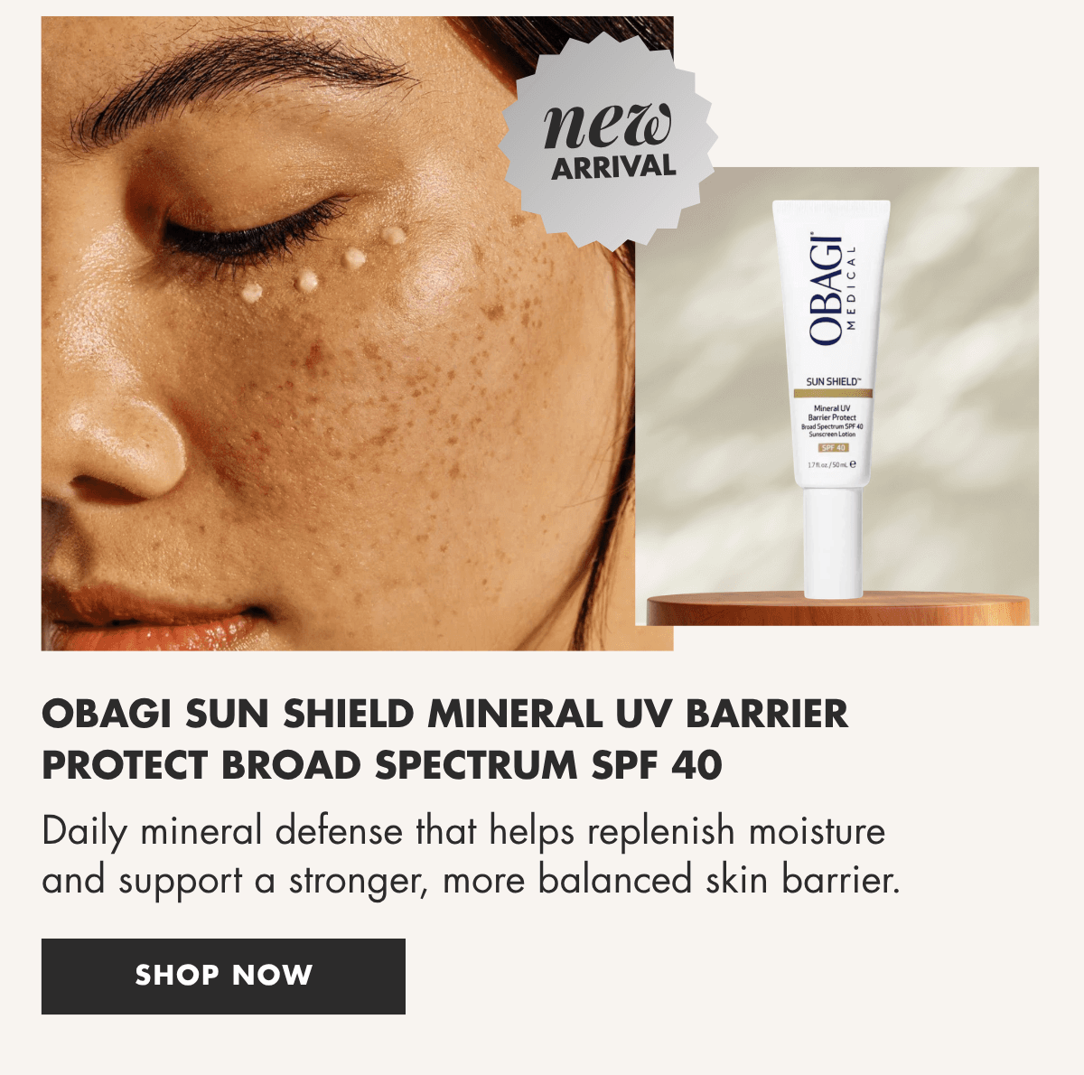 Shop Obagi Sun Shield Mineral UV Barrier Protect Broad Spectrum SPF 40
