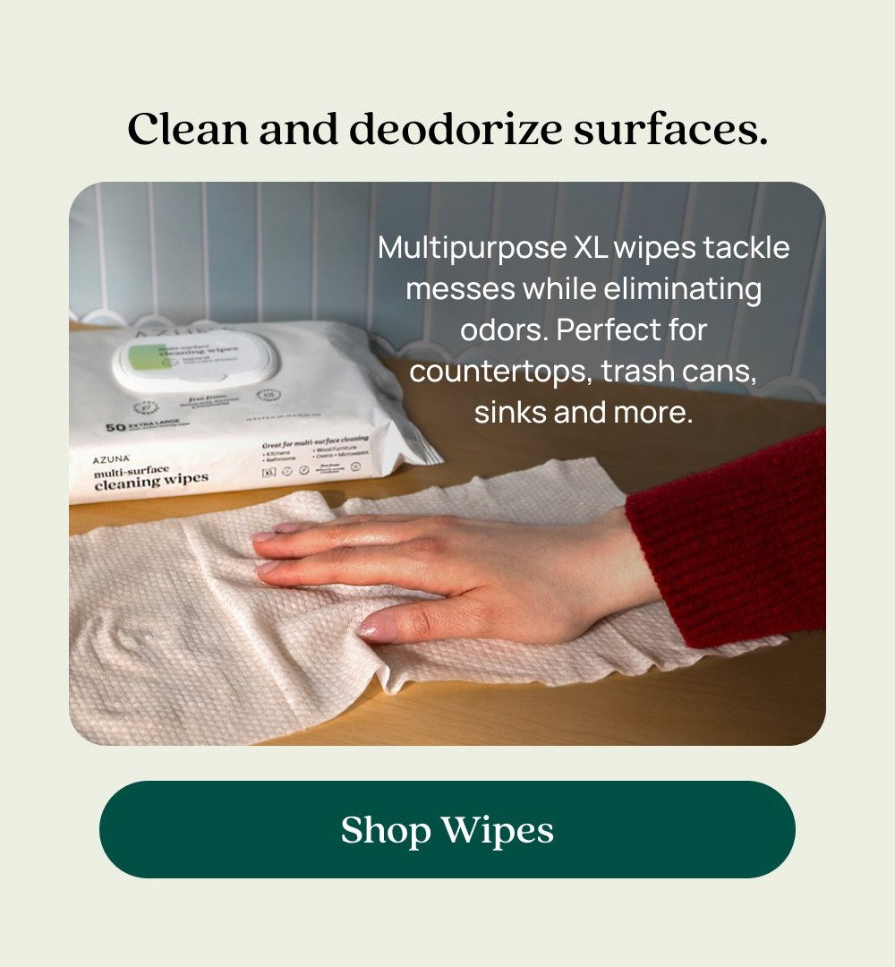 Continuous odor elimination for up to 90 days. Place gel jars in kitchens, bathrooms, laundry rooms, or anywhere odors build up. Shop 4 Room Kits Instant freshness when you need it. Our Ultra Mist sprays freshen the air after cooking, before guests arrive, or when a room just needs a reset. Shop Ultra Mist Sprays Clean and deodorize surfaces. Multipurpose XL wipes tackle messes while eliminating odors. Perfect for countertops, trash cans, sinks and more. Shop Wipes