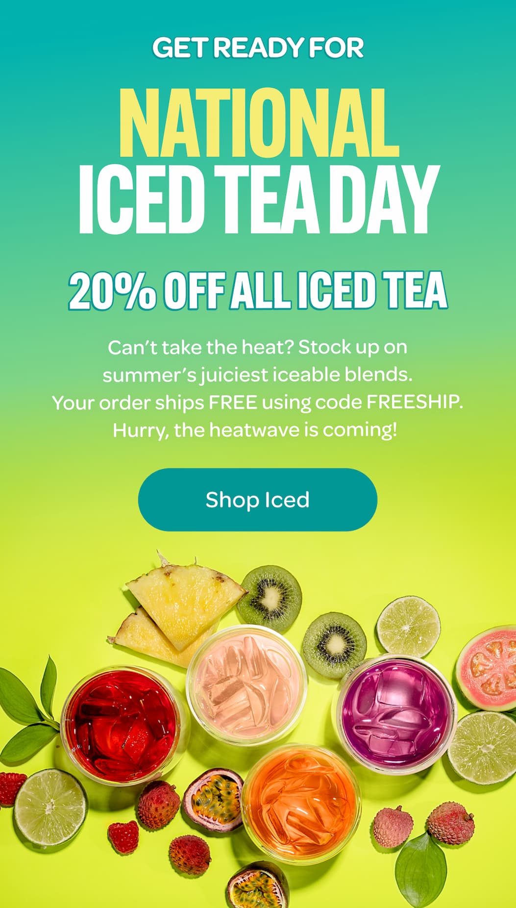 ice tea sale 20%