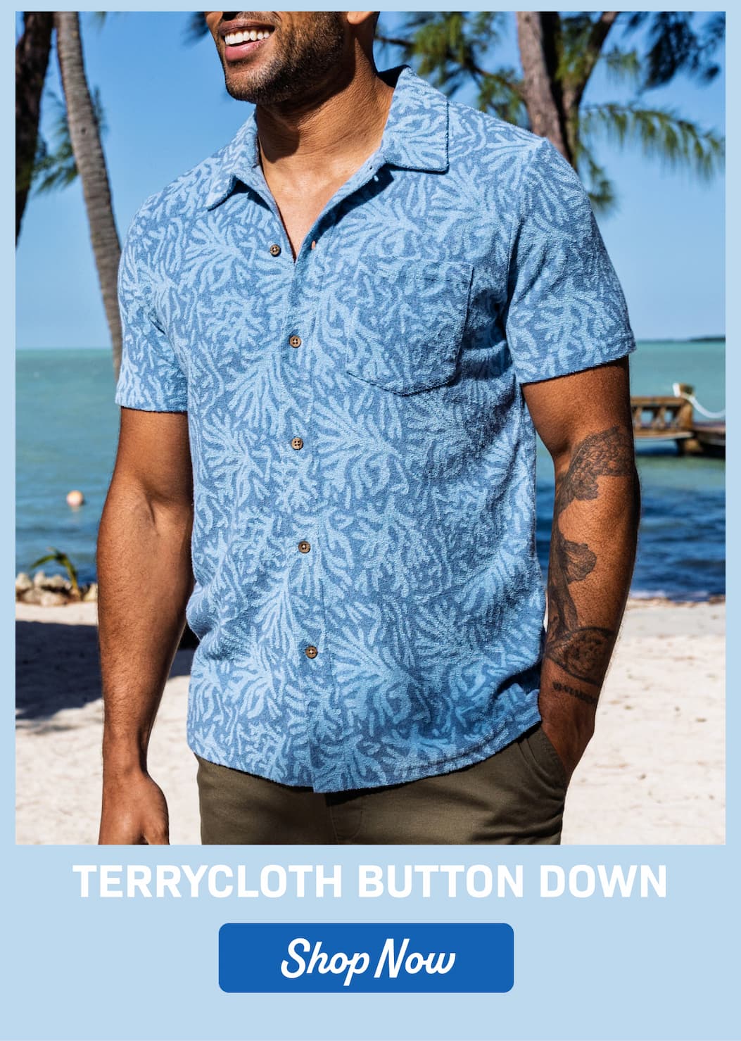 BODY-BLOCK5A | Terrycloth Button Down