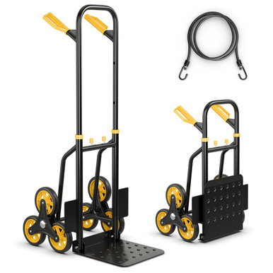 350lb Capacity Stair Climber Hand Truck with Telescoping Handle