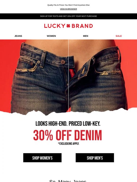 Want 30% Off Denim? Shop Today!