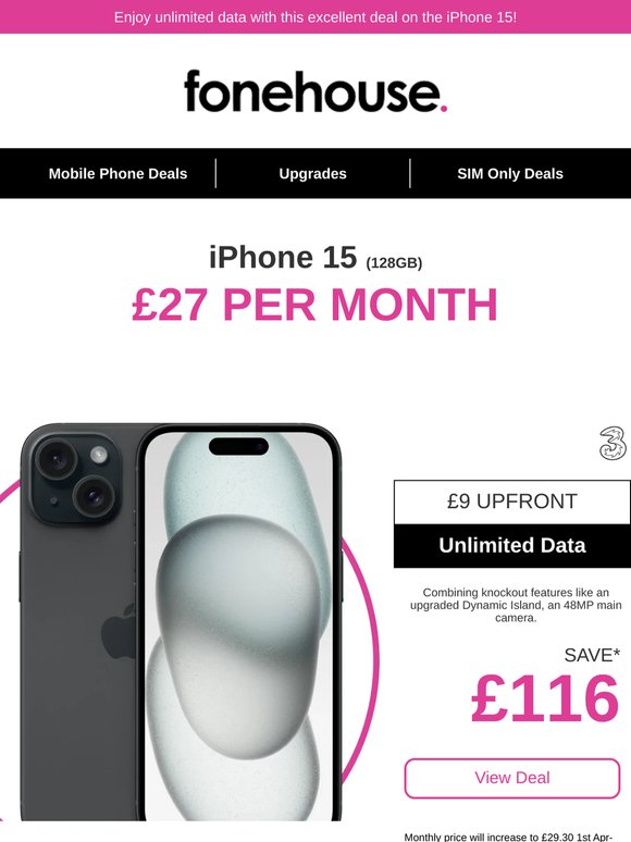 Secure your iPhone 15 with unlimited data!🤩