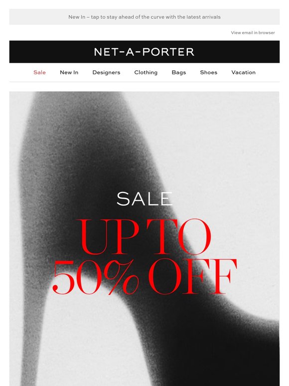 Sale alert: up to 50% off