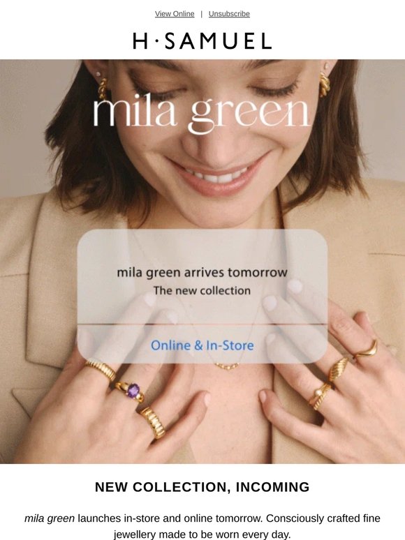 Coming tomorrow: mila green
