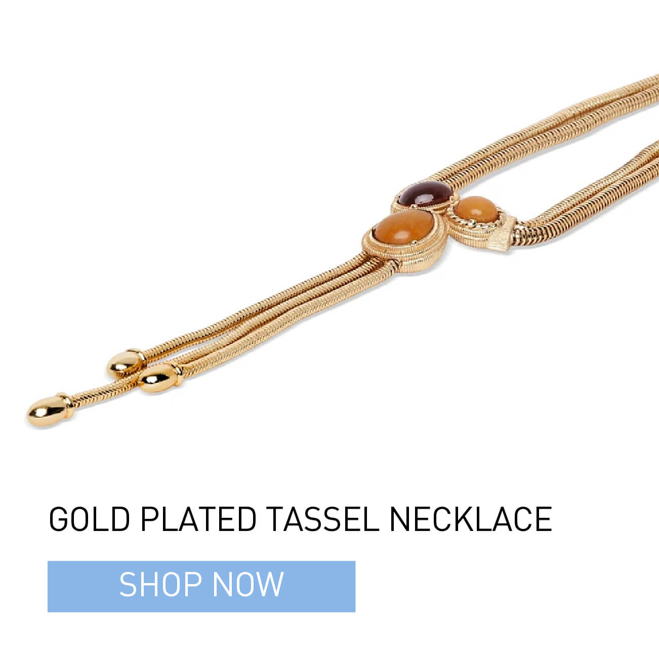 Gold Plated Tassel Necklace