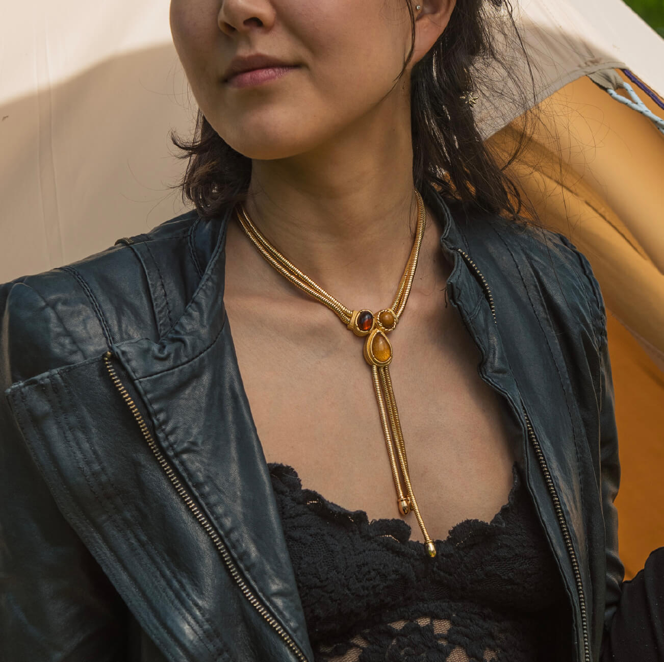 Gold Plated Tassel Necklace
