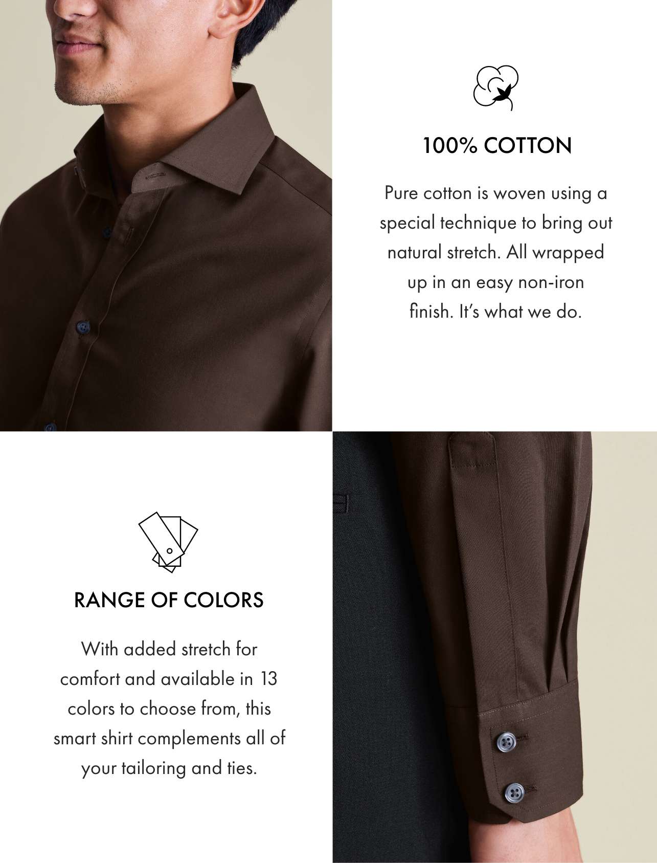 Non-Iron Stretch Poplin Shirt