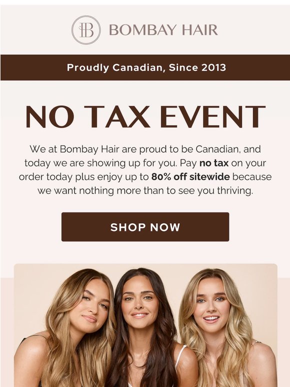 🇨🇦 Your order has NO TAX, just for today