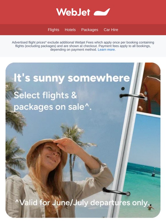 New sale energy: Byron Bay from $20* one way + sunny domestic packages ready to book