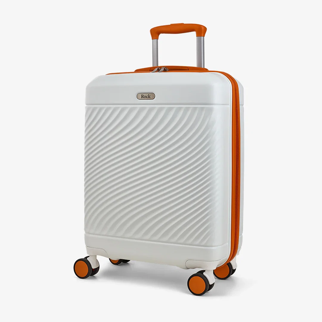 Image of Love Island Small Suitcase in White + Orange