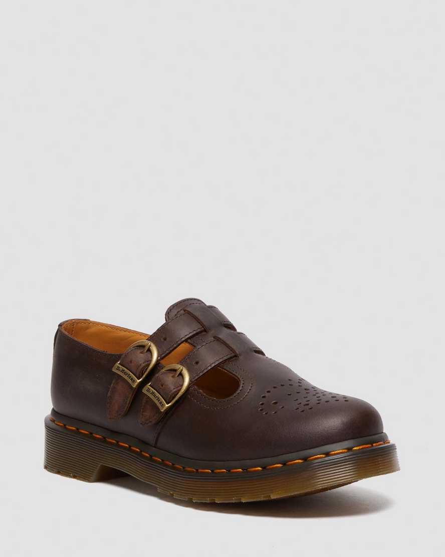 Image of 8065 Crazy Horse Leather Mary Jane Shoes