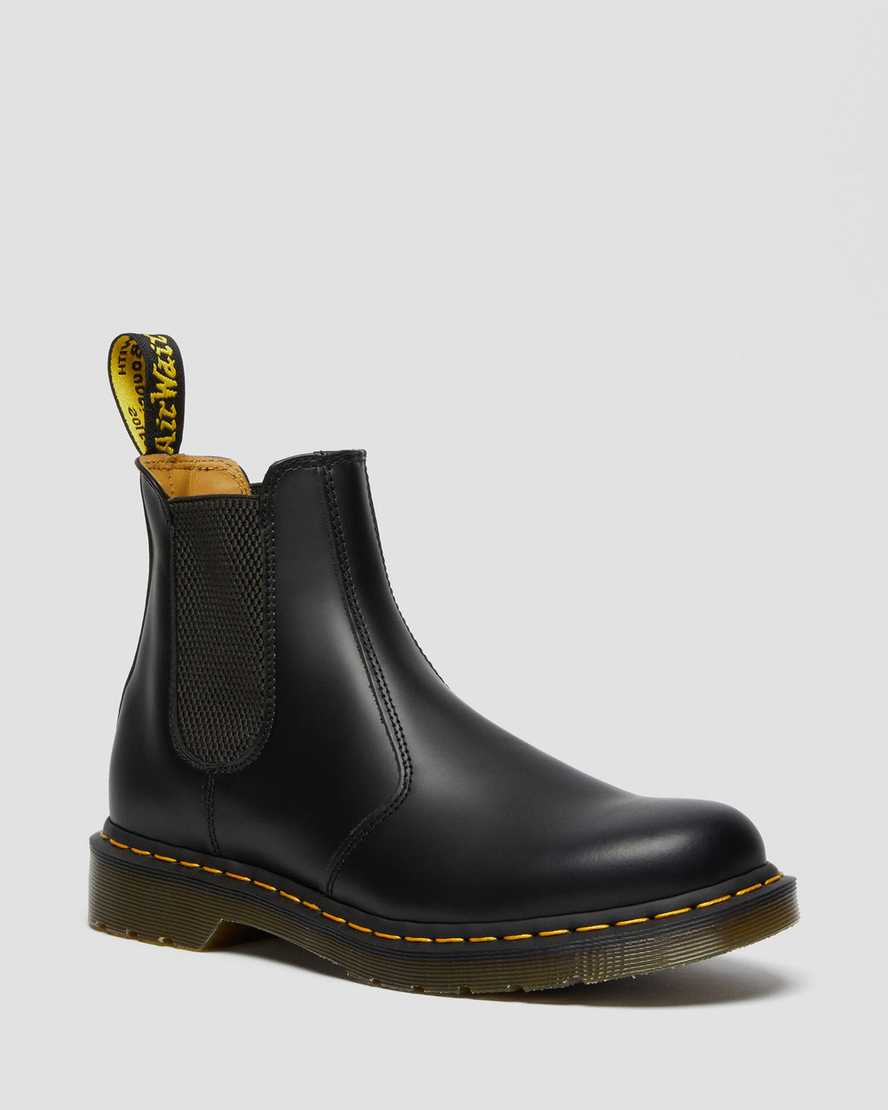 Image of 2976 Yellow Stitch Smooth Leather Chelsea Boots