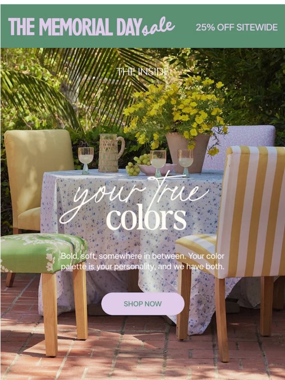 25% off sitewide, in every color