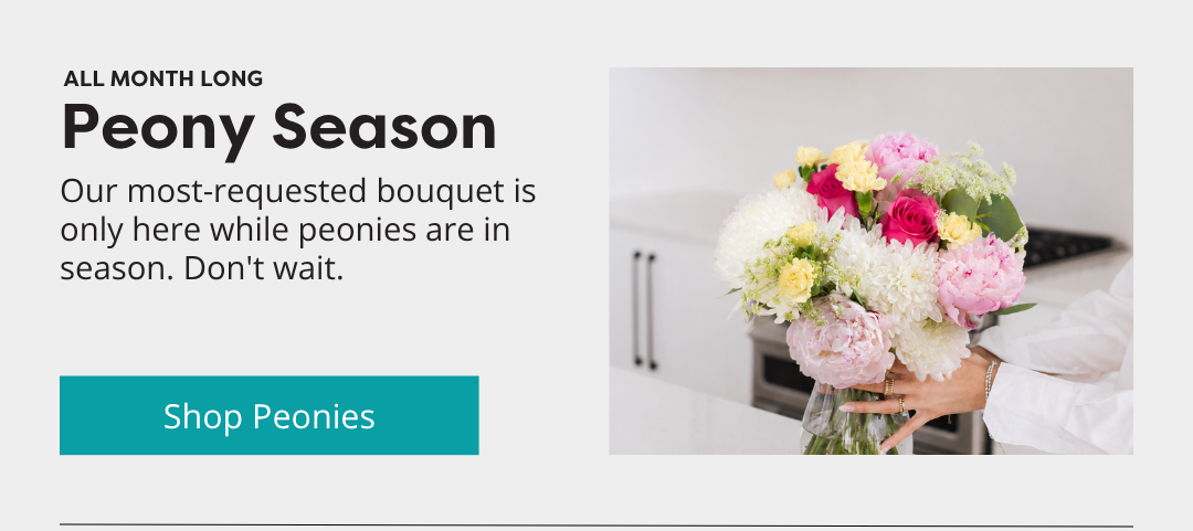 Callia's The Peony bouquet in a vase