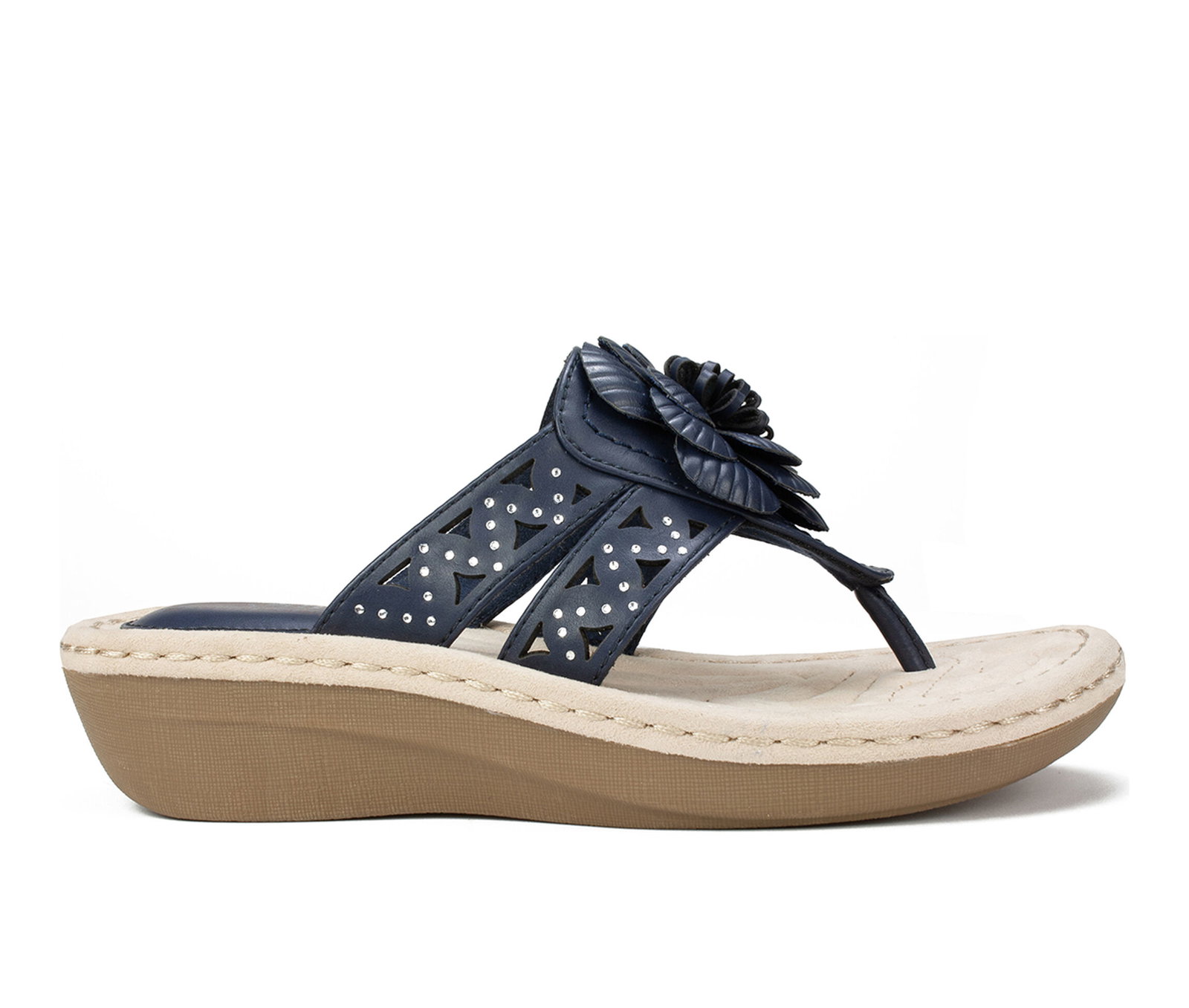 Image of Women's Cliffs by White Mountain Cynthia Wedge Flip-Flops Sandals