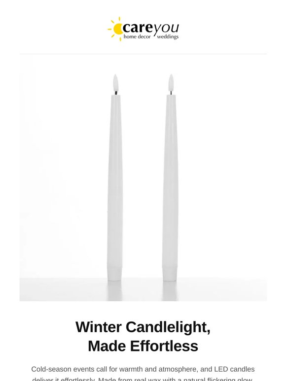 Real Candlelight, No Open Flame — LED Candles for Winter Events