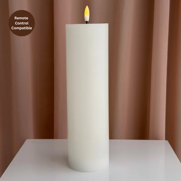 Real Wax LED Pillar Candle 7.5cm x 25cm
