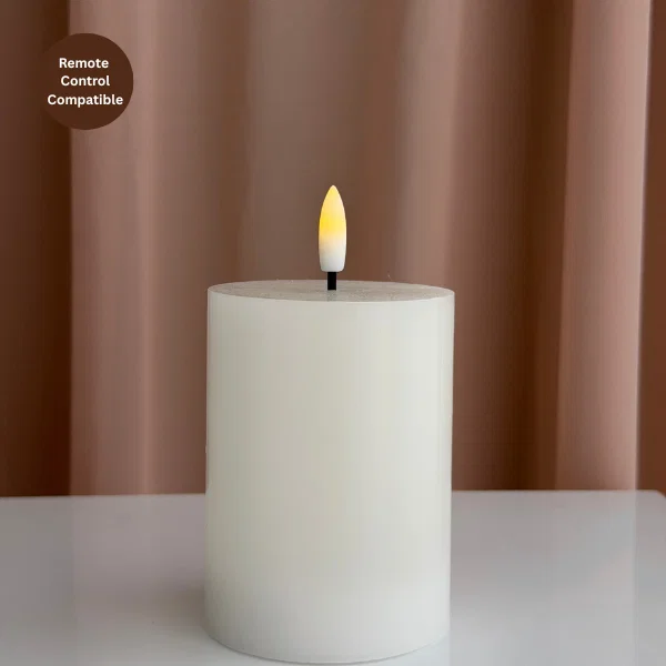 Real Wax LED Pillar Candle 7.5cm x 10cm