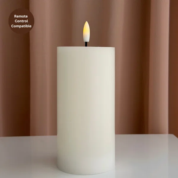 Real Wax LED Pillar Candle 7.5cm x 15cm