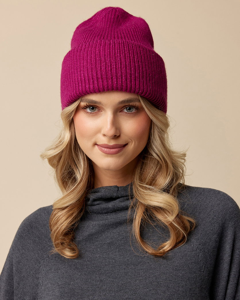 Czapka zimowa damska Carita Lurex
