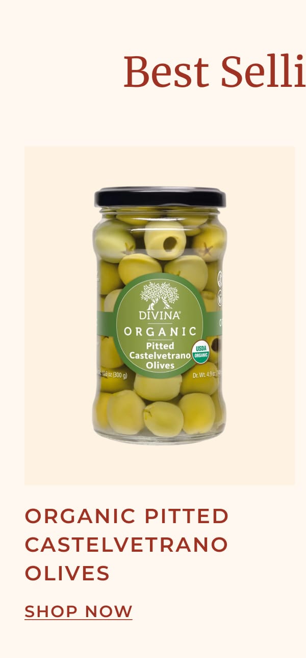 Best Selling Olives | Organic Pitted Castelvetrano Olives | [ SHOP NOW ]