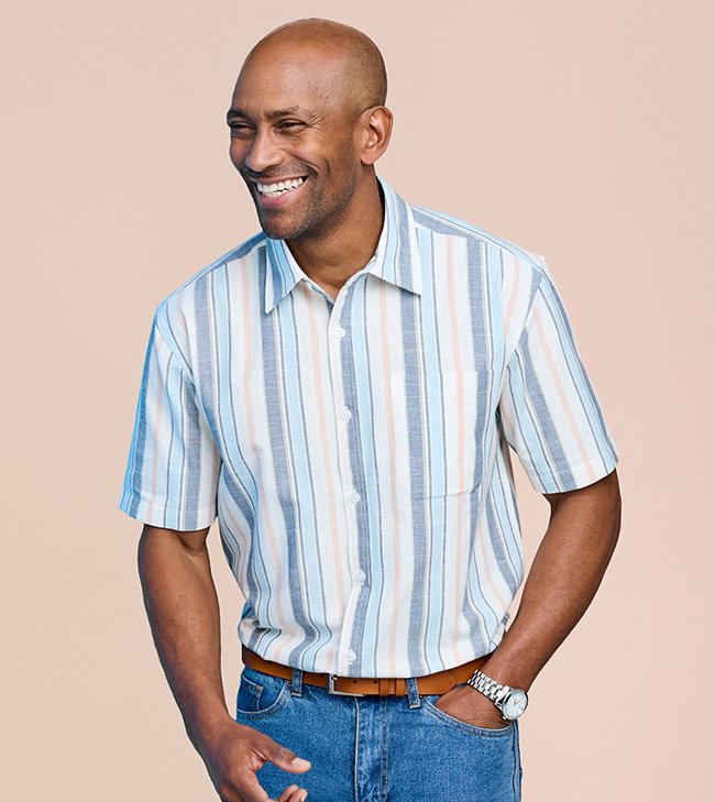 Pegasus Short Sleeve Stripe Shirt - MF692