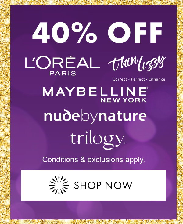 40% OFF selected Beauty Brands