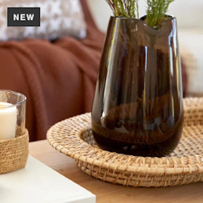 Thread Office Rattan Oval Decorative Tray