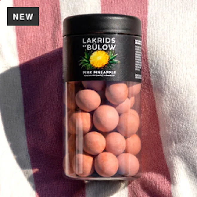 Lakrids by Bulow Regular Pink Pineapple Chocolate Coated Liquorice, 270g