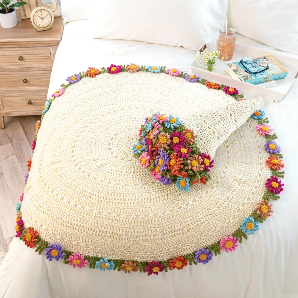 Daisy Bouquet Lapghan Crochet Kit