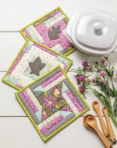 Summers End Pot Holder Trio Quilt Kit