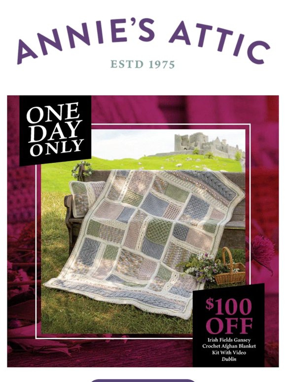 Flash Sale: Save $100 on Irish Fields Dublin Crochet Full Kit