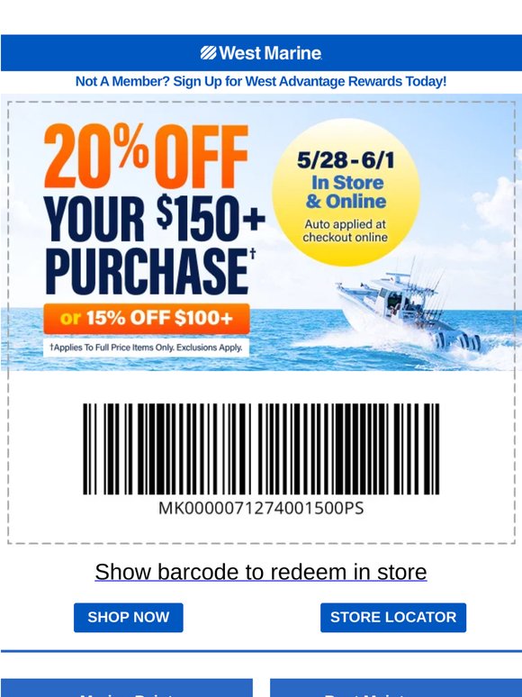 Ends Today: Up To 20% Off Your Order