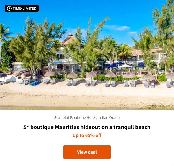 5* boutique Mauritius hideout on a tranquil beach