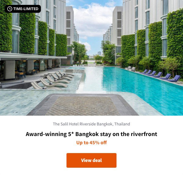Award-winning 5* Bangkok stay on the riverfront