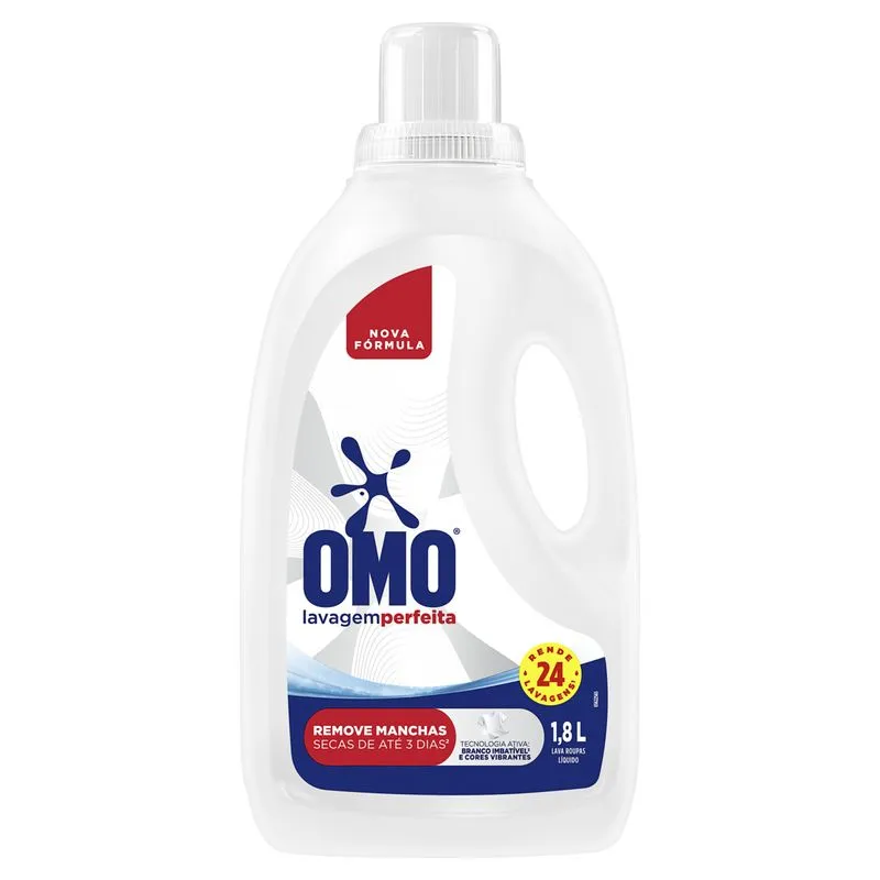 Lava Roupa Liquido OMO Lavagem Perfeita 1.8L