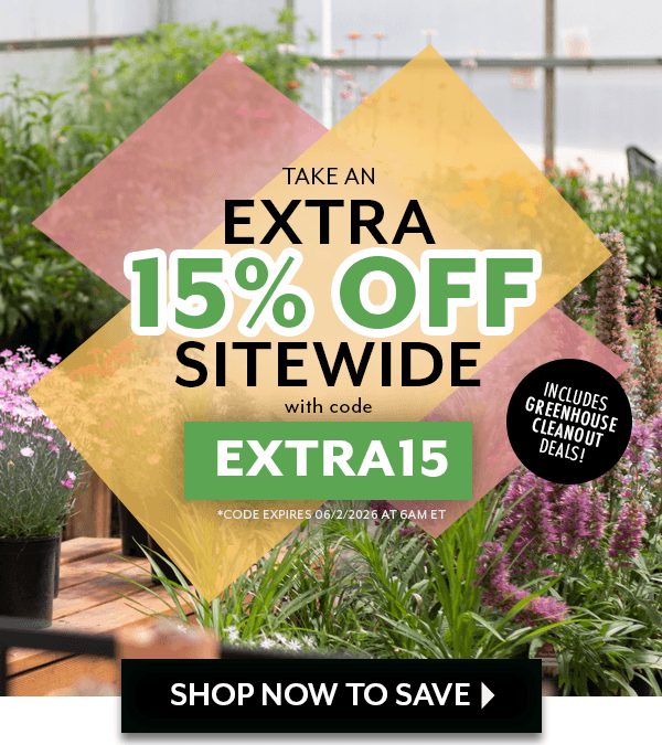 Take an EXTRA 15% OFF Sitewide with code EXTRA15