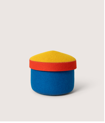 Merino Wool Small Bin w/ Lid in Beam