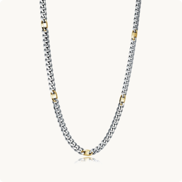 Curb Chain 22" in Gold Plated Stainless Steel (6mm)