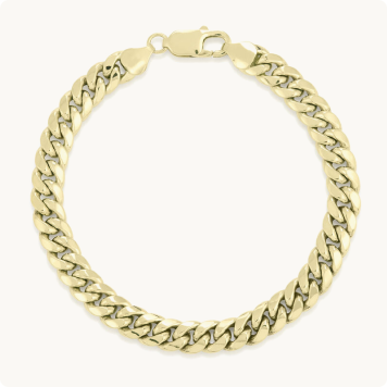 Miami Cuban Link Bracelet in 10k Yellow Gold 8.5"