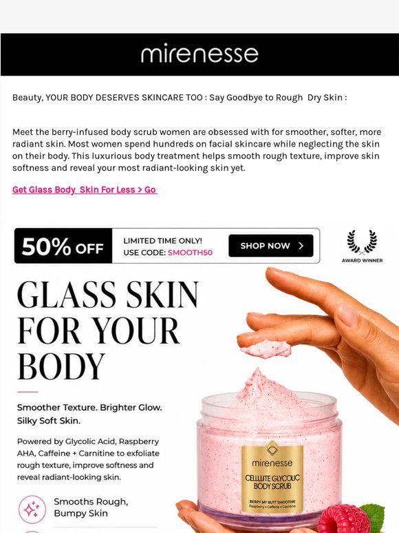 Glass Skin For Your Body@50% off Beauty